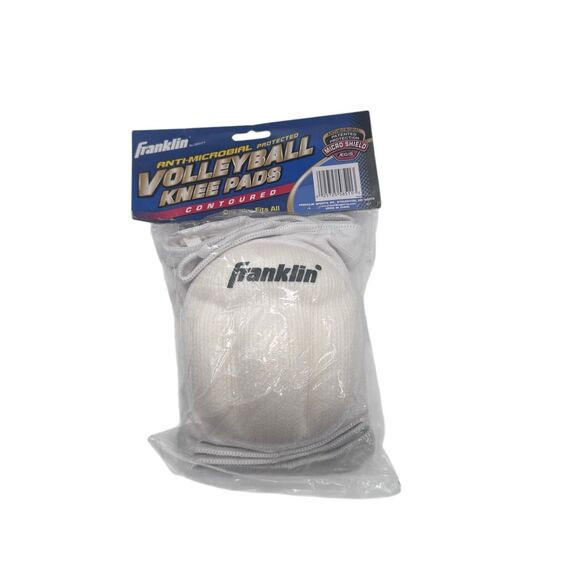 Franklin Athletic Volleyball Knee Pads White One Sz Adult Vintage Fast Shipping - Picture 4 of 9